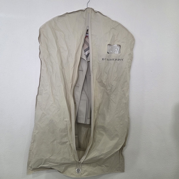 Burberry Light Gray Double-Breasted Trench Coat - Picture 14 of 17